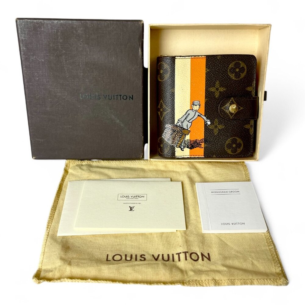 LOUIS VUITTON Monogram Groom Compact Snap Wallet RARE LV +Box Booklet Dust Bag - Picture 2 of 15